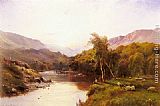Alfred De Breanski Snr Canvas Paintings - Tyn-Y-Groes, The Golden Valley
